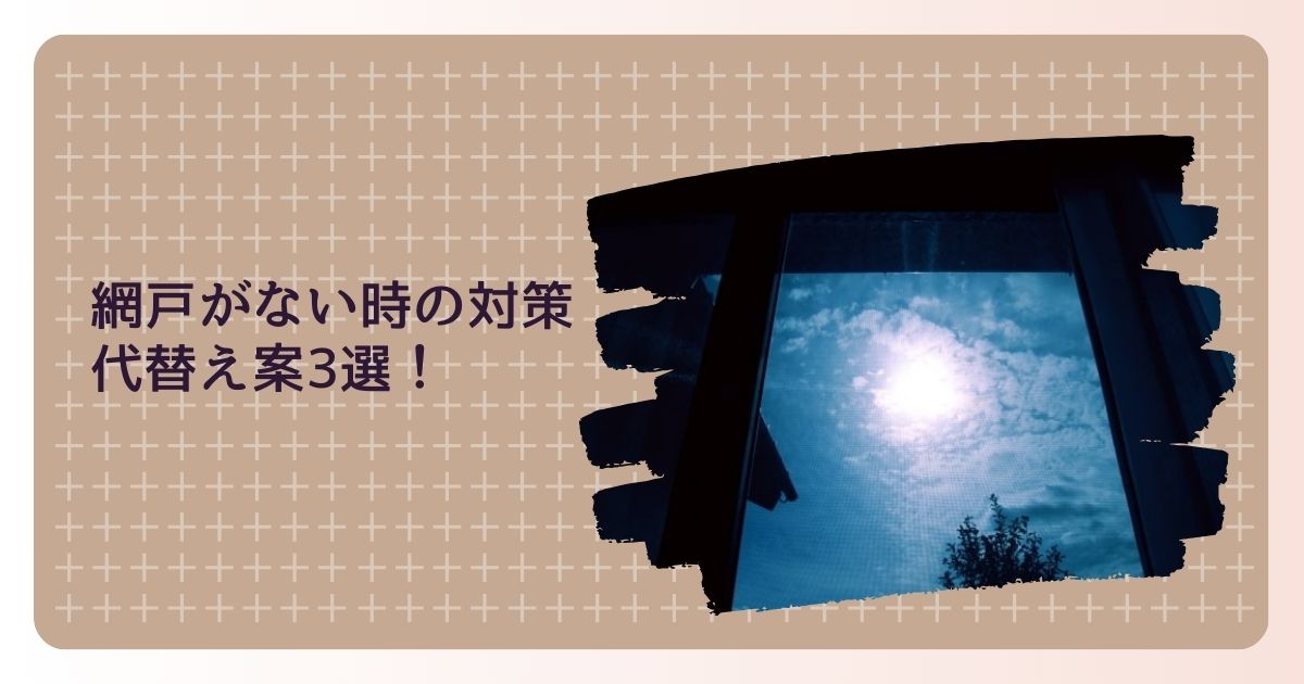 【網戸がない時の対策】代替え案3選！